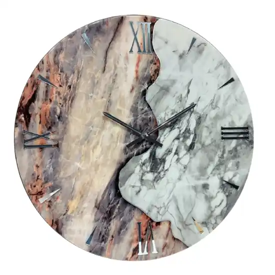 Più Venduto Grande orologio 100cm da parete tondo effetto marmo design