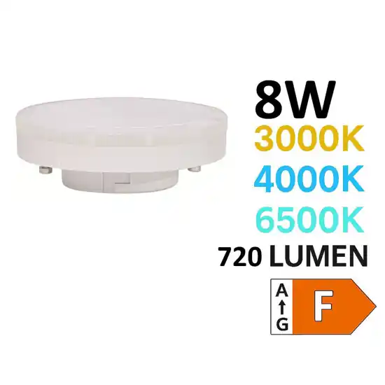 Life lampadina gx53 led 8w 3000 4000k 6500k 720 lumen Offerta Speciale