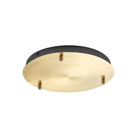 Gea luce rosone rotondo 30 cm metallo ottone 3 fori Spedito Oggi