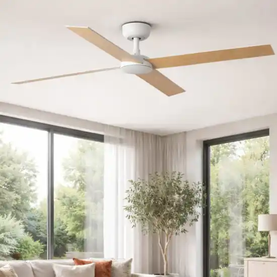 Compra Adesso Ventilatore da soffitto pale intercambiabili bianco frassino telecomando 28mq
