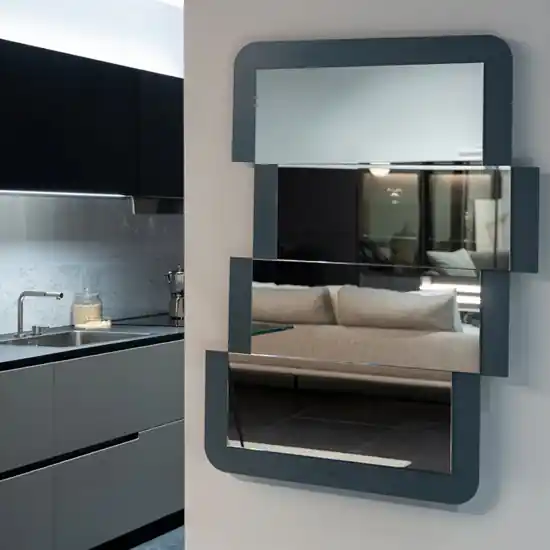 Specchio da parete design moderno 63x82 colore petrolio per ingresso Occasione Imperdibile