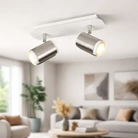 Super Prezzo Lampada da soffitto con faretti orientabili bianco nickel