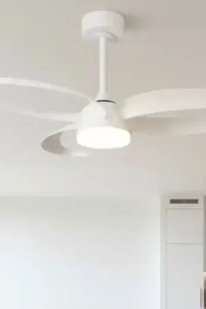 Ventilatore da soffitto per cameretta bianco luce led cct con telecomando 13mq Sconto