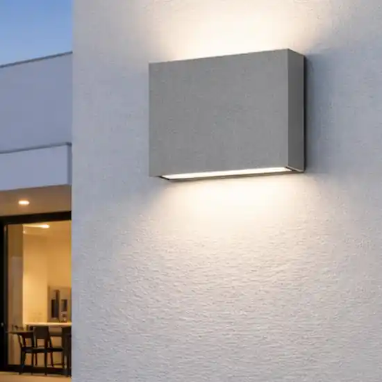 Applique da esterno pocket perenz grigio cemento led 7w cct ip65 Sconto