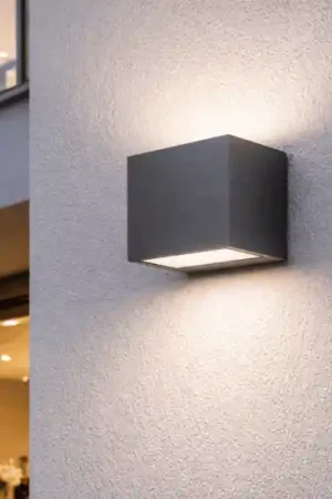 Applique cubo da esterno perenz spot antracite led 3000k ip65 Solo Oggi