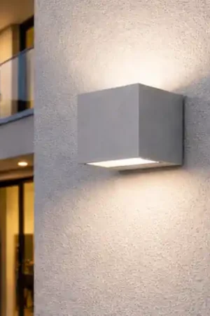 Spot perenz applique da esterno cubotto ip65 grigio cemento led 3000k Scelto Dai Clienti
