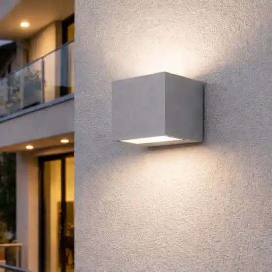 Spot perenz applique da esterno cubotto ip65 grigio cemento led 3000k Scelto Dai Clienti