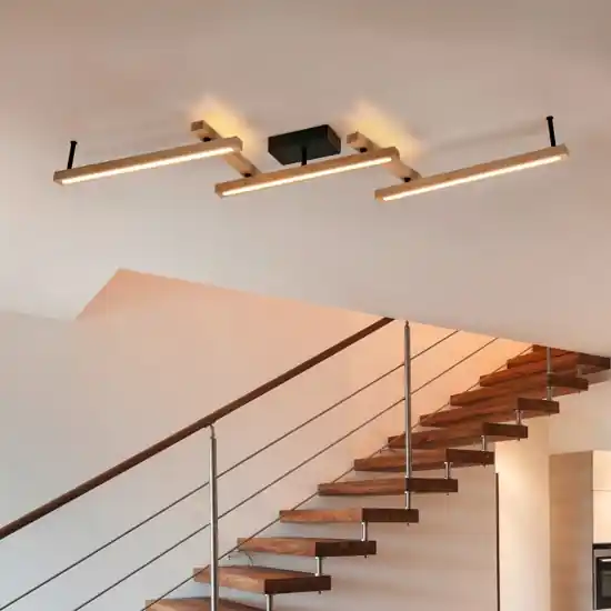 Compra Oggi Stesso Plafoniera di legno moderna led 2700k-6000k dimmerabile
