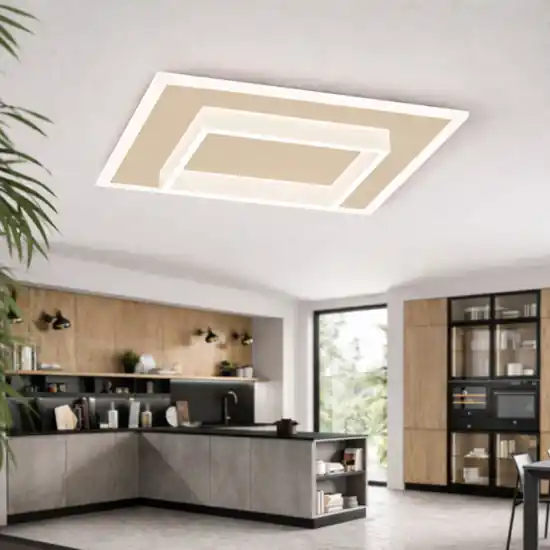 A Buon Prezzo Top light plafoniera wish sabbia design quadrato per cucina led cct