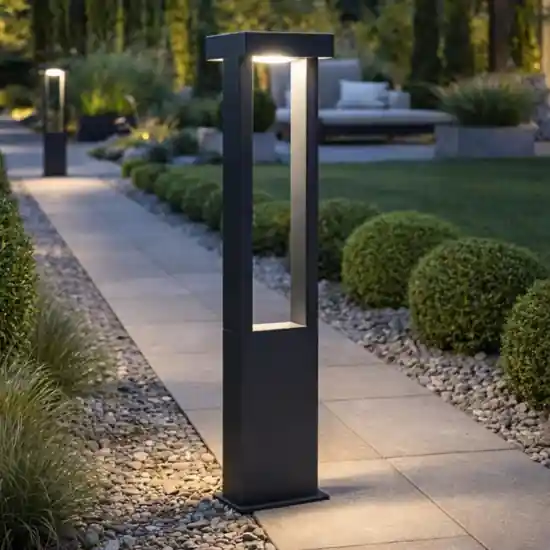 Acquista Ora Lampione da giardino moderno ip65 antracite led 3000k