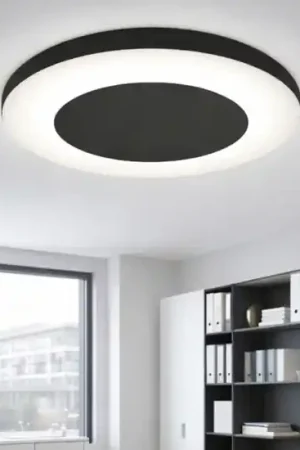 Vivida aurea plafoniera tonda nera led 38w cct 60cm per ufficio Spedizione Espresso