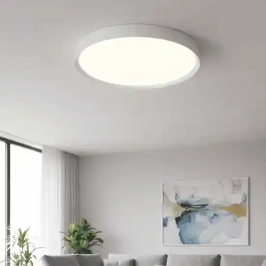 Plafoniera moderna tonda 50cm bianca led 40w cct dimmerabile Prezzo Conveniente