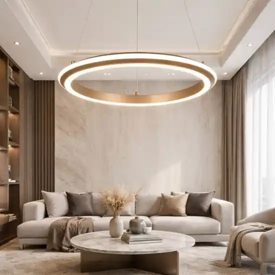 Lampadario cerchio caffe design moderno led 2300k-4000k dimmerabile Affare