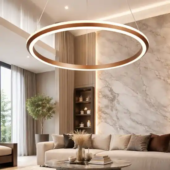 Saldi Lampadario anello led caffe dimmerabile per soggiorno moderno