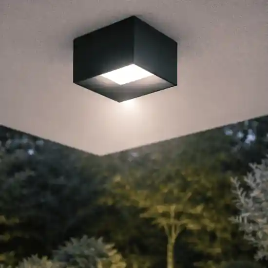 Saldi Vivida cube faretto da esterno nero ip44 led 3000k