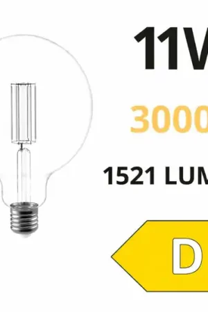 Lampadina led globo g125 e27 trasparente 11w 3000k 1521 lumen Compra Oggi Stesso