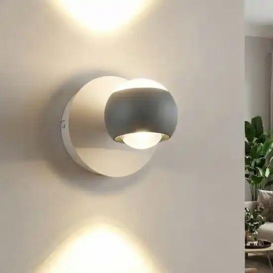 Promozione Esclusiva Applique sfera antracite orientabile led 5w da 2700k a 65000k con telecomando