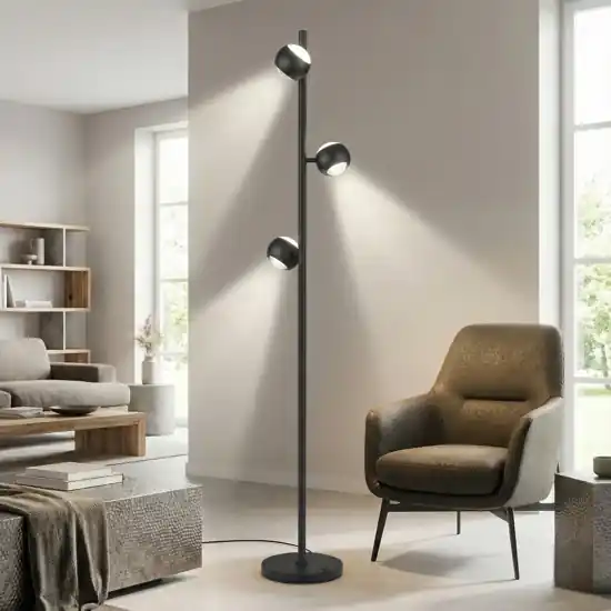 Super Prezzo Piantana nera sfere orientabili led biemissione da 2700k a 6500k
