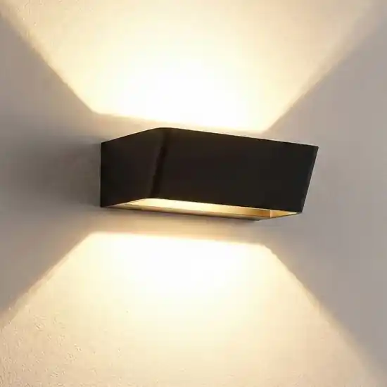 Applique nero led 15w 3000k design moderna luce biemissione Ultima Occasione