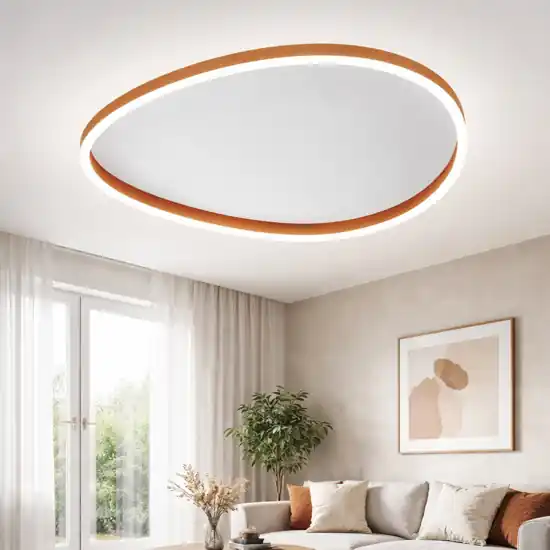 Gea luce ecaris plafoniera moderna arancio bruciato led 3000k 4000k Più Venduto