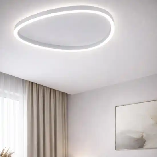 Gea luce plafoniera ecaris bianca per camera da letto led biemissione cct Offerta Lampo