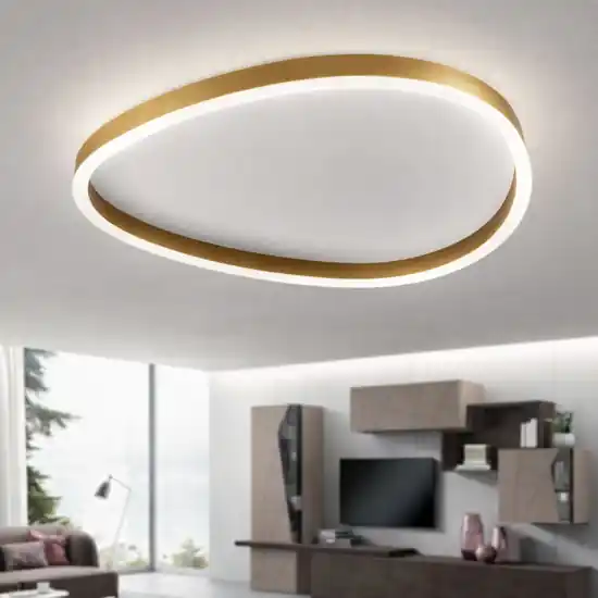 Spedizione Espresso Gea luce plafoniera led ecaris oro spazzolato 60w cct