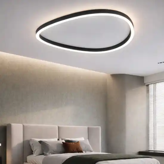 Ultimissimo Modello Gea luce plafoniera ecaris nera 60cm per camera da letto led 60w cct