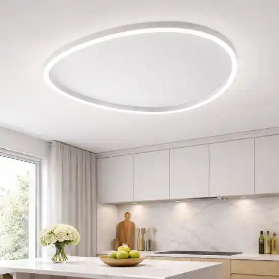 Plafoniera gea luce ecaris bianca led 3000k 4000k per cucina Spedito Oggi
