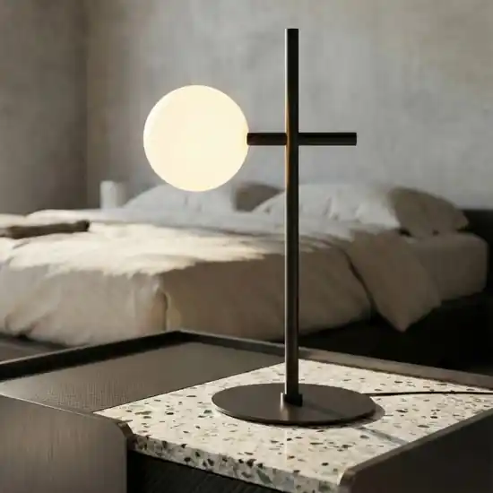 Abat-jour lampada da comodino moderna nera per camera da letto Promozione Esclusiva