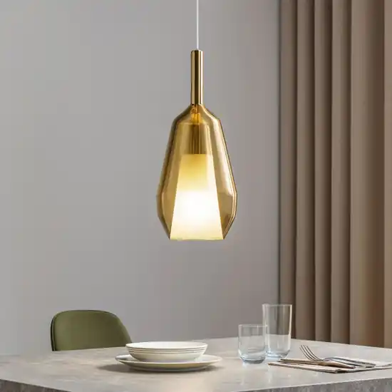 Maytoni duality lampada a sospensione vetro oro specchiato per cucina Must-Have