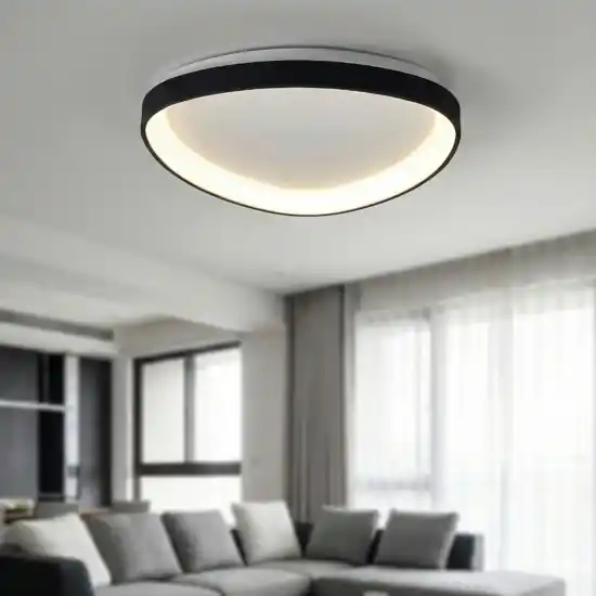 Promozione Esclusiva Plafoniera nera led 42w moderna triangolare 2700k-5000k con telecomando