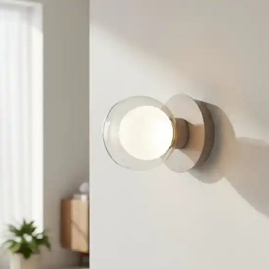 Vivida essence applique da parete champagne sfera vetro led 8w 3000k Miglior Prezzo