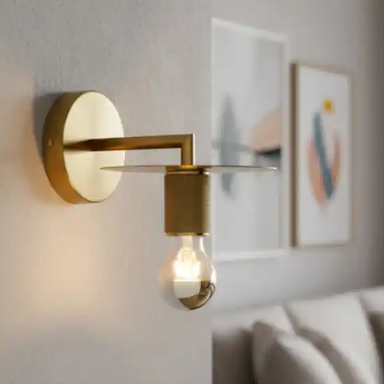 Applique da parete per salotto metallo oro e27 Promozione