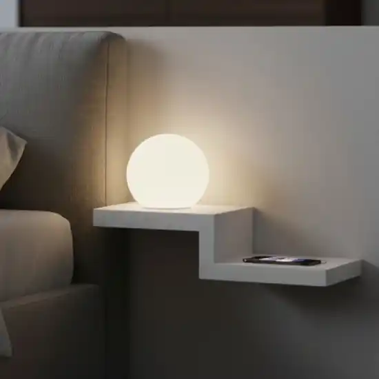 Prezzo Basso Applique per camera da letto bianca base ricarica wireless