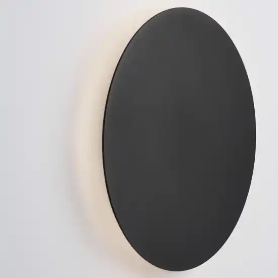 Offerta Limitata Applique da parete tonda moderna nero led 3000k 30cm