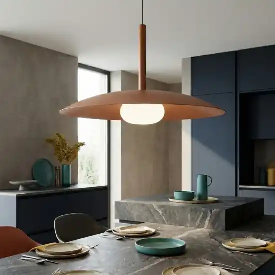 Promozione Lampadario colore caffe saliscendi led 3000k per cucina