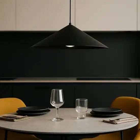 Lampadario per tavolo cucina cono nero led dimmerabile Scelto Dai Clienti