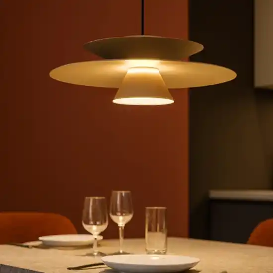 Subito Disponibile Lampadario design colore khaki per cucina tavolo da pranzo led dimmerabile