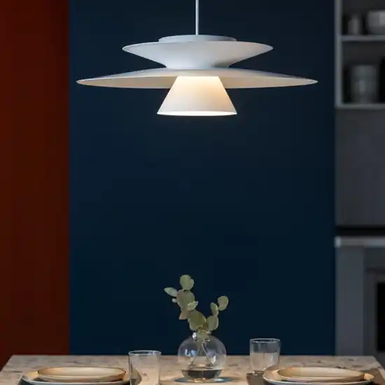 Compra Online Lampadario bianco design per tavolo sala da pranzo cucina moderna