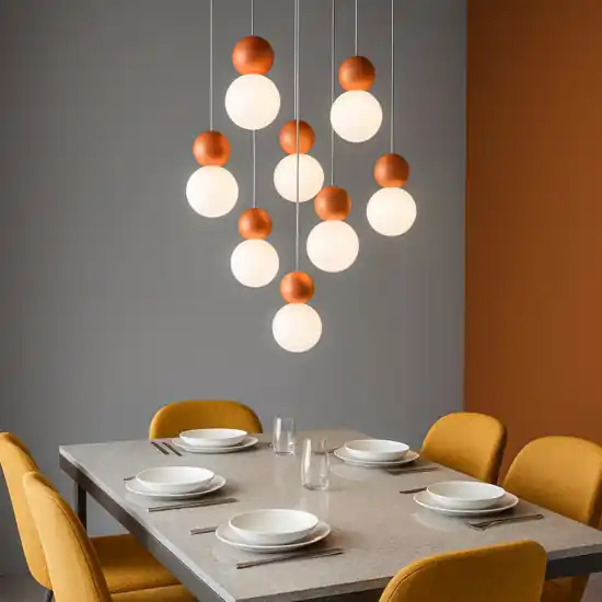 Direttamente Dal Produttore Lampadario moderno top light per soggiorno cottage 8 luci terra rossa