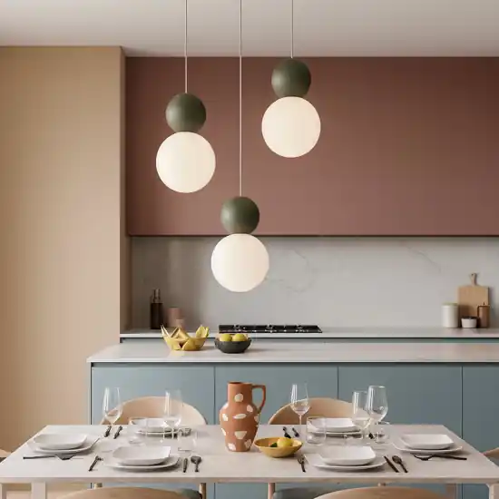 Acquista Ora Top light lampadario 3 luci cottage per cucina moderna verde