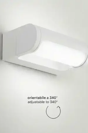 Applique da esterno moderna bianco orientabile led 12w 3000k orienta perenz Compra Oggi Stesso