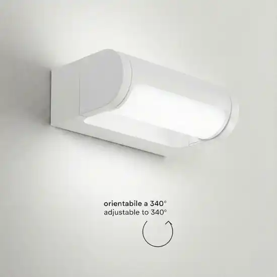Applique da esterno moderna bianco orientabile led 12w 3000k orienta perenz Compra Oggi Stesso