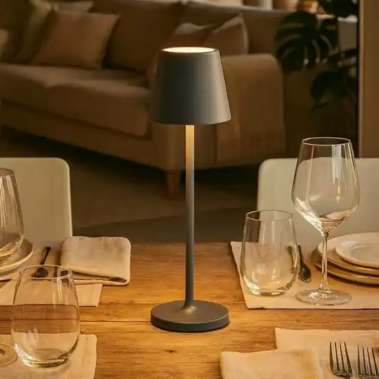 Lampada da tavolino h 28 cm minidiva grigio scuro perenz illuminazione Prezzo Di Fabbrica