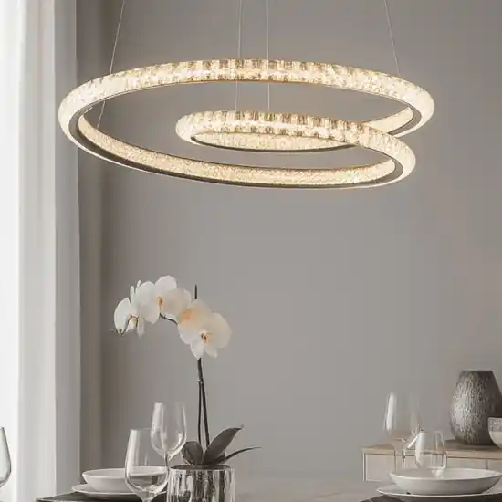 Professionale Lampadario moderno per salotto nero led 45w 3000k dimmerabile