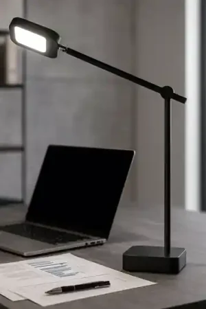 Economico Lampada da scrivania nera moderna orientabile icon perenz illuminazione