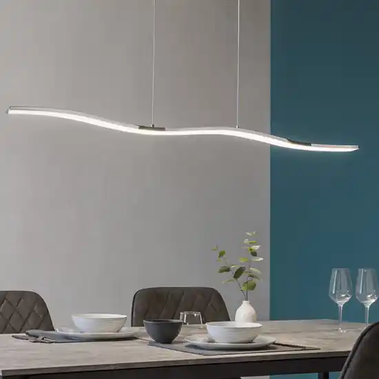 Direttamente Dal Produttore Lampadario per tavolo da pranzo cromato led 42w 3000k