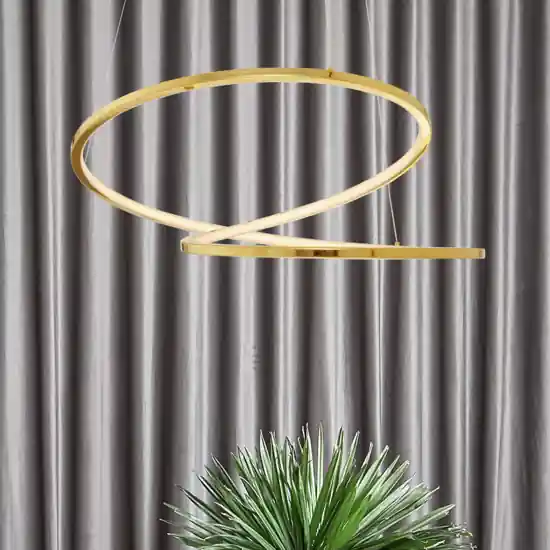 Lampadario moderno per salotto led 3000k oro design originale Bestseller