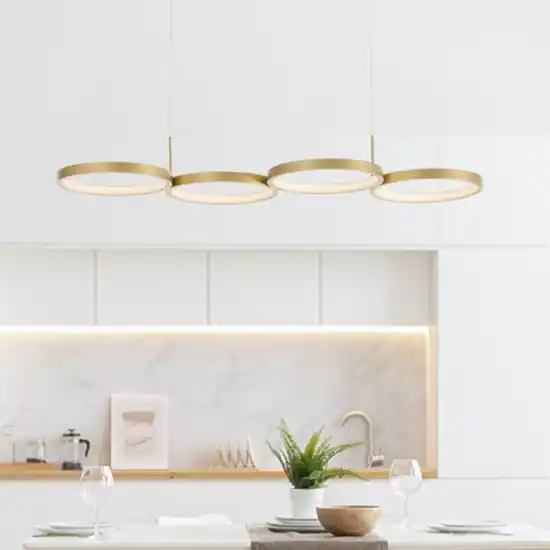 Subito Disponibile Lampadario per tavolo da pranzo anelli oro led 3000k design