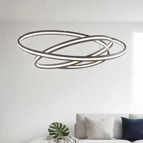Lampadario moderno orientabile led nero 3000k dimmerabile Direttamente Dal Produttore